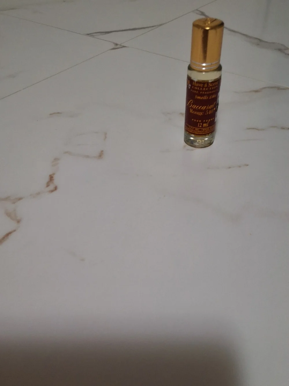 Roll-On Fragrance Oil with Gold Cap and Brown Label